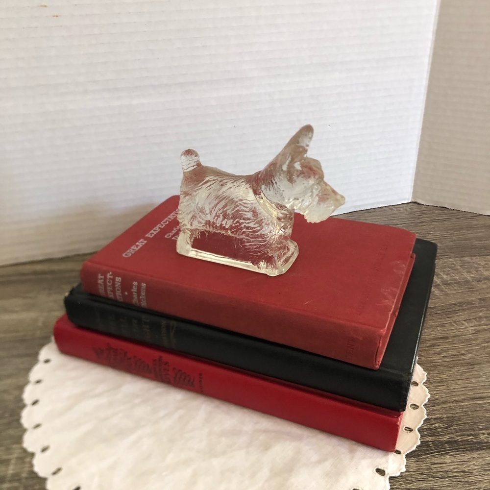 Vtg Jeanette Glass Scottie Dog Candy Container